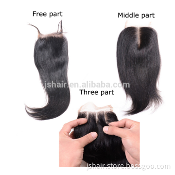 straight lace 4X4 can be dyed wholesale virgin hair bundles with lace closure